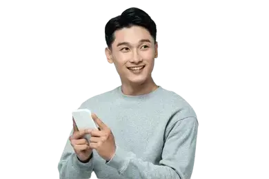 Image showing a happy Filipino Globe SIM customer celebrating successful Globe SIM registration.